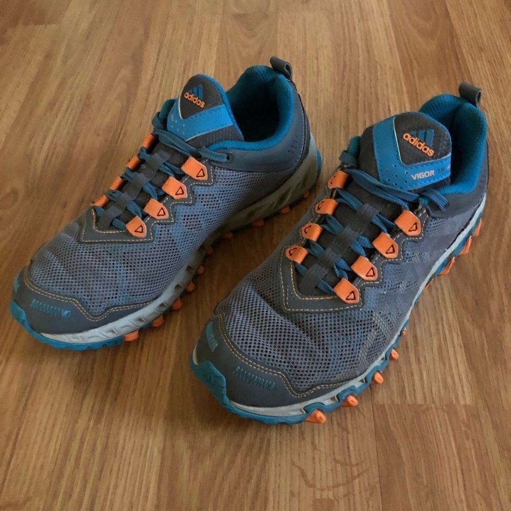 ADIDAS Vigor 4 TR Gray/Blue Trail Running Shoes G99551 - Picture 3 of 10